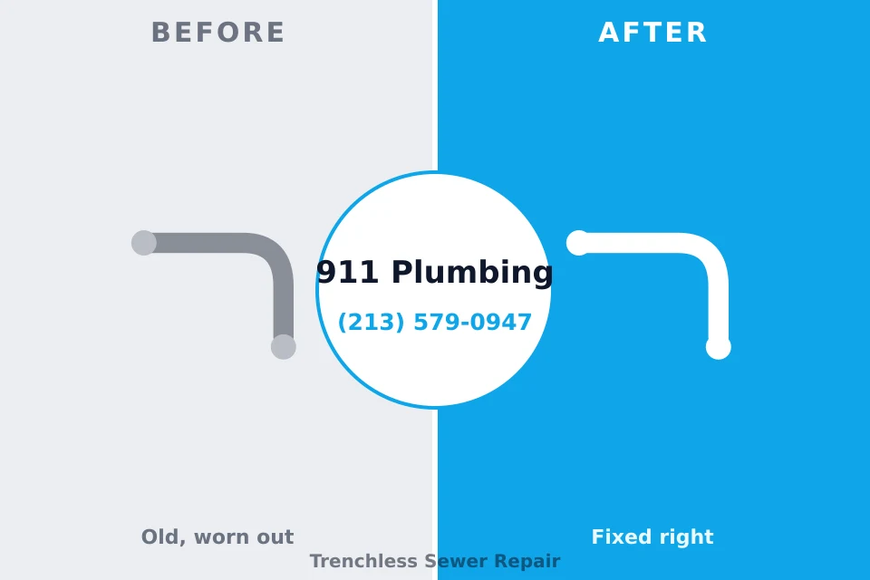 Before and after: plumbing company Jewett, TX